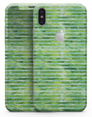 Green Watercolor Stripes - iPhone X Skin-Kit