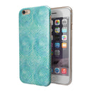 Green Watercolor Swirls and Diagonal Stripes Pattern iPhone 6/6s or 6/6s Plus 2-Piece Hybrid INK-Fuzed Case