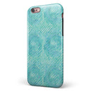 Green Watercolor Swirls and Diagonal Stripes Pattern iPhone 6/6s or 6/6s Plus 2-Piece Hybrid INK-Fuzed Case