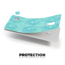 Green Watercolor Swirls and Diagonal Stripes Pattern - Premium Protective Decal Skin-Kit for the Apple Credit Card