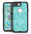 Green Watercolor Swirls and Diagonal Stripes Pattern - iPhone 7 Plus/8 Plus OtterBox Case & Skin Kits