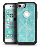 Green Watercolor Swirls and Diagonal Stripes Pattern - iPhone 7 or 8 OtterBox Case & Skin Kits