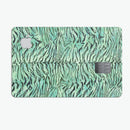 Green Watercolor Tiger Pattern - Premium Protective Decal Skin-Kit for the Apple Credit Card