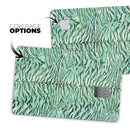Green Watercolor Tiger Pattern - Premium Protective Decal Skin-Kit for the Apple Credit Card