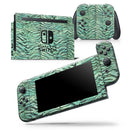 Green Watercolor Tiger Pattern - Vinyl Skin Wrap for Nintendo Switch 2, OLED, Lite, Pro Controller, Wii & Classic Handhelds