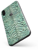 Green Watercolor Tiger Pattern - iPhone X Skin-Kit