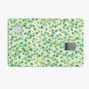 Green Watercolor Triangle Pattern - Premium Protective Decal Skin-Kit for the Apple Credit Card