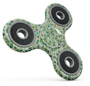Green Watercolor Triangle Pattern Full-Body Fidget Spinner Skin-Kit