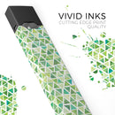 Green Watercolor Triangle Pattern - Premium Decal Protective Skin-Wrap Sticker compatible with the Juul Labs vaping device
