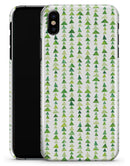 Green Watercolor Triangle Pattern V2 - iPhone X Clipit Case