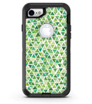 Green Watercolor Triangle Pattern - iPhone 7 or 8 OtterBox Case & Skin Kits