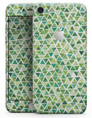 Green Watercolor Triangle Pattern - Skin-kit for the iPhone 8 or 8 Plus