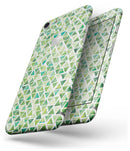 Green Watercolor Triangle Pattern - Skin-kit for the iPhone 8 or 8 Plus