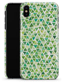 Green Watercolor Triangle Pattern - iPhone X Clipit Case
