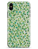 Green Watercolor Triangle Pattern - iPhone X Clipit Case