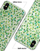 Green Watercolor Triangle Pattern - iPhone X Clipit Case