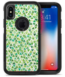 Green Watercolor Triangle Pattern - iPhone X OtterBox Case & Skin Kits