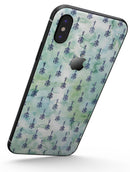 Green Watercolor Tribal Arrow Pattern - iPhone X Skin-Kit
