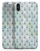 Green Watercolor Tribal Arrow Pattern - iPhone X Skin-Kit