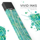 Green Watercolor Woodgrain - Premium Decal Protective Skin-Wrap Sticker compatible with the Juul Labs vaping device