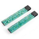 Green Watercolor Woodgrain - Premium Decal Protective Skin-Wrap Sticker compatible with the Juul Labs vaping device