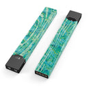 Green Watercolor Woodgrain - Premium Decal Protective Skin-Wrap Sticker compatible with the Juul Labs vaping device