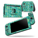 Green Watercolor Woodgrain - Vinyl Skin Wrap for Nintendo Switch 2, OLED, Lite, Pro Controller, Wii & Classic Handhelds