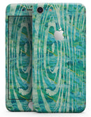 Green Watercolor Woodgrain - Skin-kit for the iPhone 8 or 8 Plus