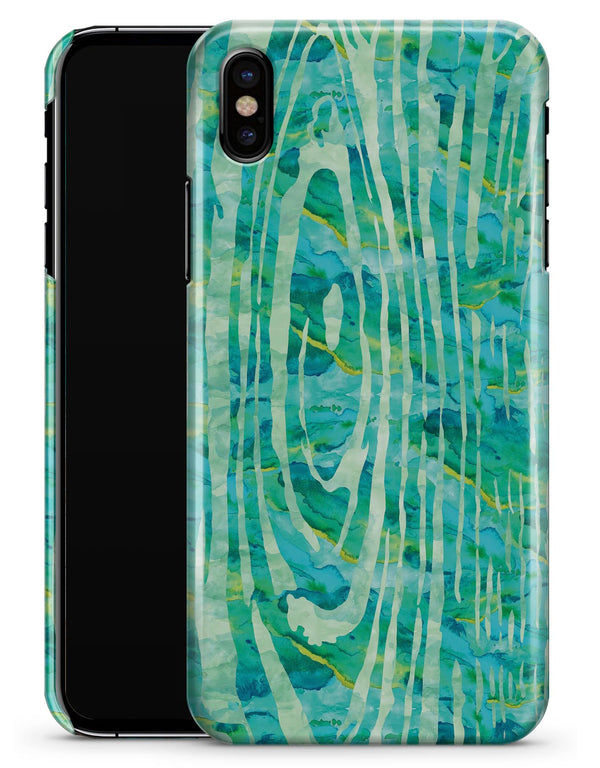 Green Watercolor Woodgrain - iPhone X Clipit Case