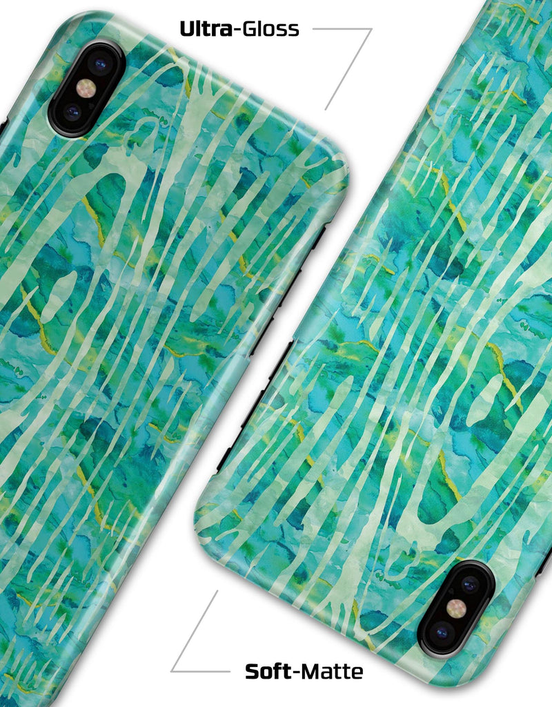Green Watercolor Woodgrain - iPhone X Clipit Case