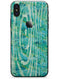 Green Watercolor Woodgrain - iPhone X Skin-Kit