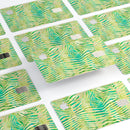 Green Watercolor Zebra Pattern - Premium Protective Decal Skin-Kit for the Apple Credit Card