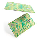 Green Watercolor Zebra Pattern - Premium Protective Decal Skin-Kit for the Apple Credit Card