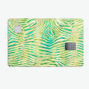Green Watercolor Zebra Pattern - Premium Protective Decal Skin-Kit for the Apple Credit Card