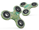 Green Watercolor Zebra Pattern Full-Body Fidget Spinner Skin-Kit