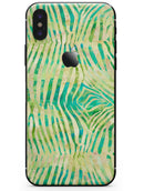 Green Watercolor Zebra Pattern - iPhone X Skin-Kit