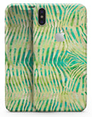 Green Watercolor Zebra Pattern - iPhone X Skin-Kit