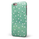 Green Watercolor and Whtie Polka Dots iPhone 6/6s or 6/6s Plus 2-Piece Hybrid INK-Fuzed Case