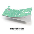 Green Watercolor and Whtie Polka Dots - Premium Protective Decal Skin-Kit for the Apple Credit Card