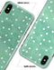 Green Watercolor and Whtie Polka Dots - iPhone X Clipit Case