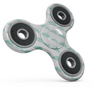 Green Waves with White Micro Dots Full-Body Fidget Spinner Skin-Kit