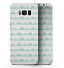 Green Waves with White Micro Dots - Samsung Galaxy S8 Full-Body Skin Kit