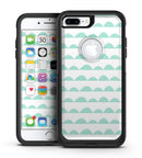Green Waves with White Micro Dots - iPhone 7 or 7 Plus Commuter Case Skin Kit