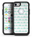 Green Waves with White Micro Dots - iPhone 7 or 7 Plus Commuter Case Skin Kit