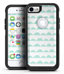 Green Waves with White Micro Dots - iPhone 7 or 8 OtterBox Case & Skin Kits