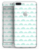 Green Waves with White Micro Dots - Skin-kit for the iPhone 8 or 8 Plus