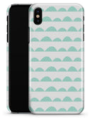 Green Waves with White Micro Dots - iPhone X Clipit Case