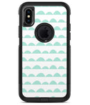 Green Waves with White Micro Dots - iPhone X OtterBox Case & Skin Kits