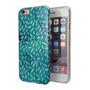 Green and Blue Watercolor Leaves Pattern iPhone 6/6s or 6/6s Plus 2-Piece Hybrid INK-Fuzed Case