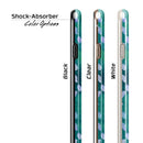 Green and Blue Watercolor Leaves Pattern iPhone 6/6s or 6/6s Plus 2-Piece Hybrid INK-Fuzed Case